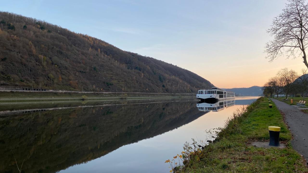 Apartmán Direkter Moselblick I Altbau I 4 Personen I Terrasse Sankt Aldegund Exteriér fotografie